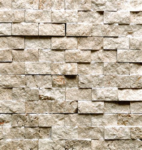 Walnut 1x2 Splitface Mosaic Travertine Tile Wall Backsplash