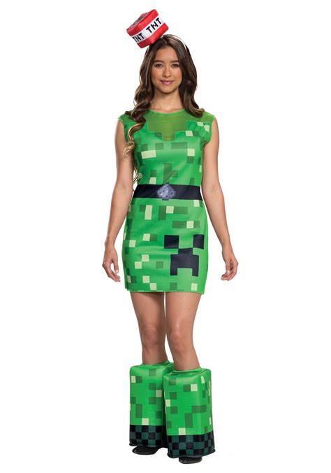 Womens Minecraft Creeper Costume