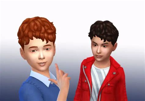 Mystufforigin Curls Front For Boys Sims 4 Hairs