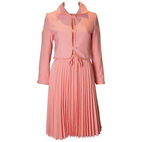 Courreges Pink Tweed Skirt Suit For Sale At 1stdibs Pink Tweed Jacket And Skirt Skirt Suits