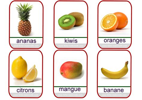 Cartes De Nomenclatures Fruits Legumes Artofit