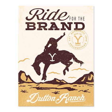 Yellowstone Ride For The Brand Satin Poster Paramount Shop