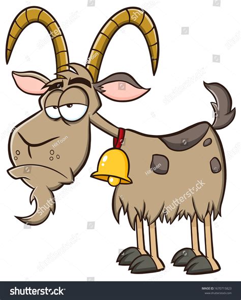 Grumpy Goat Cartoon Mascot Character Raster Stock Illustration 1670715823 Shutterstock