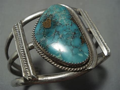 Very Rare Vintage Native American Jewelry Navajo Spiderweb Turquoise