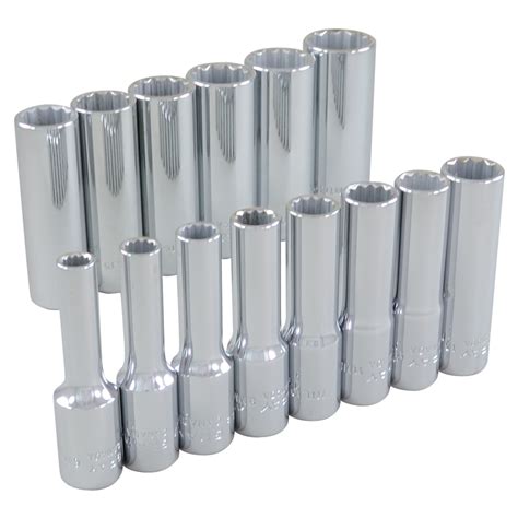 38 Dr 14 Piece 12 Point Deep Metric Socket Set Gray Tools Online Store