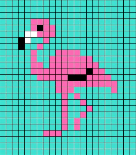 Flamingo Pixel Art Cross Stitch Animals Cross Stitch Art Cross
