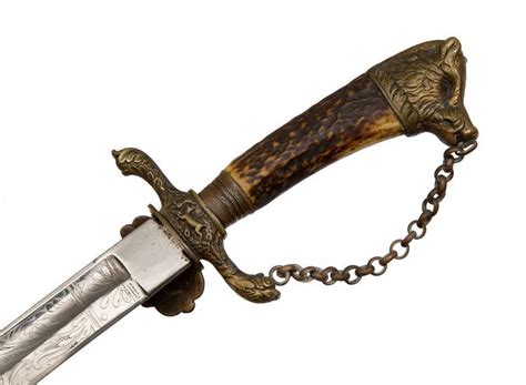 Sold Price Rare German Messer Boar Hunting Dagger Sword 1700 1800