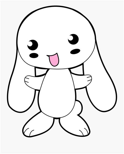 Easy Cute Cartoon Rabbit Drawing Free Transparent Clipart Clipartkey