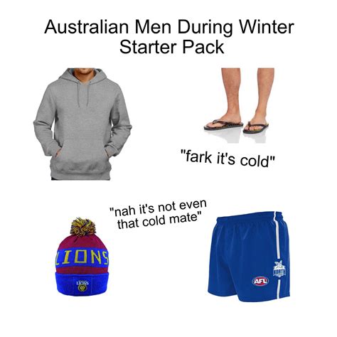 Australian Men During Winter Starter Pack Rstarterpacks