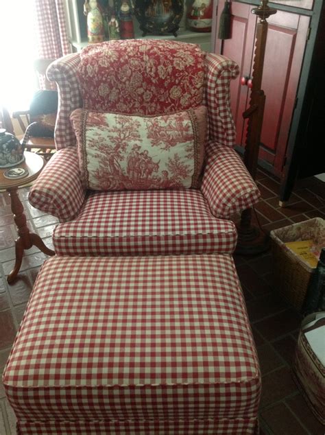Chair, accent chair, black and white chair, reupholstered chair, upcycled, living room chair, bedroom chair, fabric chair newlifestylecreation 4.5 out of 5 stars (75) $ 295. Red Checked Chair and Ottoman | Ottoman decor, Chair and ...