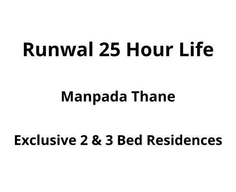 Runwal 25 Hour Life Manpada Thane E Brochure Isharat Ali Page 1 12 Flip Pdf Online