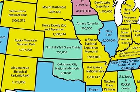 Map Shows The Most Popular Attraction In Every State