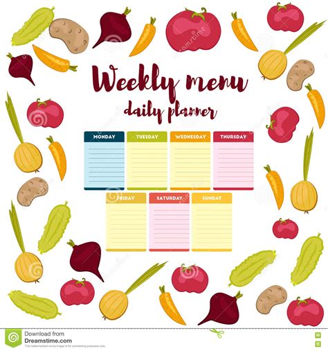 Check spelling or type a new query. Weekly Meal Plan, Mealtime Vector Diary Cartoon Vector ...