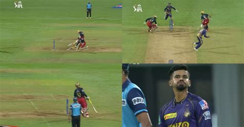 Rcb Vs Kkr Watch Dinesh Karthik And Harshal Patel Survive Run Out Chance After Mix Up
