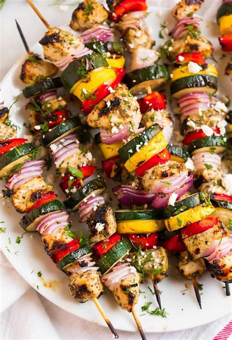 Chicken Kabobs With Vegetables Wellplated Com Therecipecritic