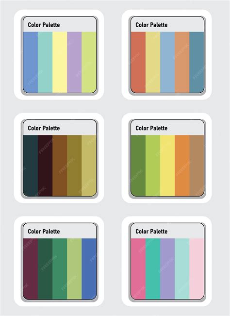 Conjunto De Paleta De Colores Vectoriales Vector Premium