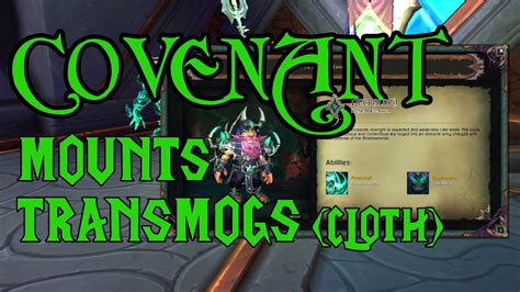 Gnome Covenant Cloth Armor And Mount Previews Kyrian Night Fae