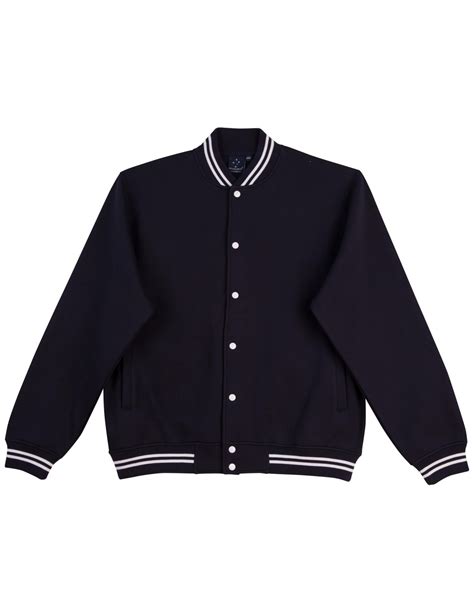 Adults Fleece Varsity Jacket Jackets And Vests Outerwear Our Range