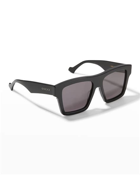 gucci men s square acetate sunglasses in 005 black modesens