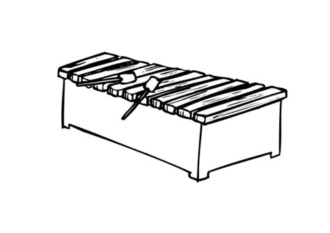 Kleurplaat xylofoon. Gratis kleurplaten om te printen afb 9596.
