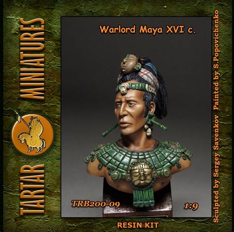 Tartar Miniatures Mayan Warlord Large Scale Historical Bust