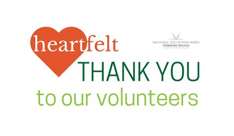National Volunteer Week A Special Thank You To Our Volunteers Help