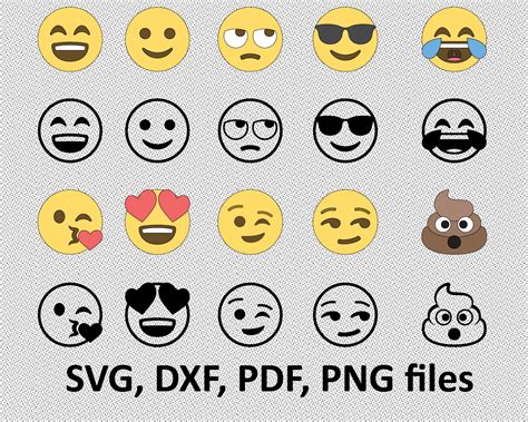 Card Making Stationery Craft Supplies Tools Emoticons Svg File Emoji Svg Smiley Face Icon