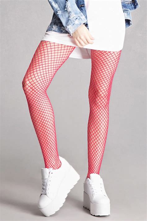 FOREVER 21 LEG AVENUE PINK FISHNET TIGHTS Fashion Tights