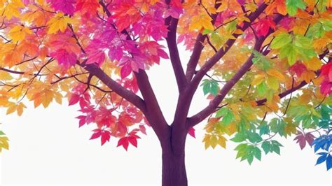 Premium Ai Image Colorful Tree