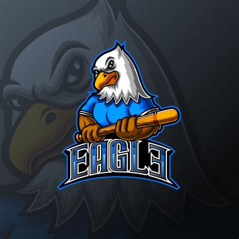 Premium Vector Eagle Baseball Mascot E Sport Logo Design