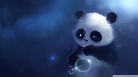 Sad Panda Painting Ultra Hd Desktop Background Wallpaper