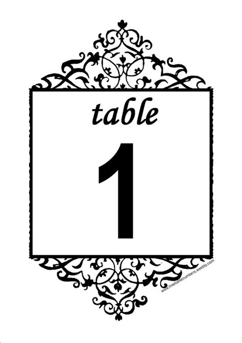 Free Antique Printable Diy Wedding Table Numbers Free Table Numbers