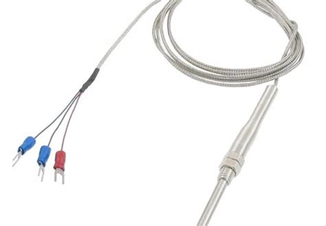 Rtd Pt100 3 Wires Temperature Sensor Probe 50mm Kabel 50400c Jual