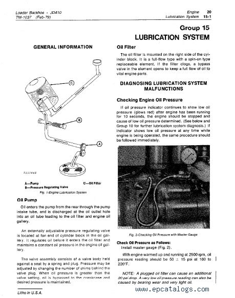 John Deere 410 Backhoe Loader Tm1037 Technical Manual