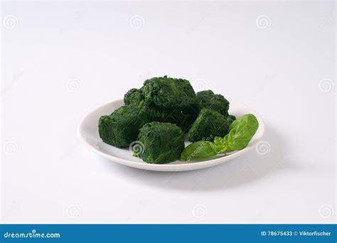 Frozen Chopped Spinach Stock Image Image Of Shot Dish 78675433