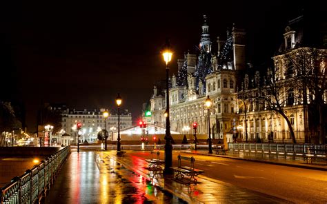 If paris is the city of lights it is because paris is more beautiful than ever during the night. 배경 화면 파리, 프랑스, 호텔, 도시, 거리, 밤, 도로, 조명 2560x1600 HD 그림, 이미지