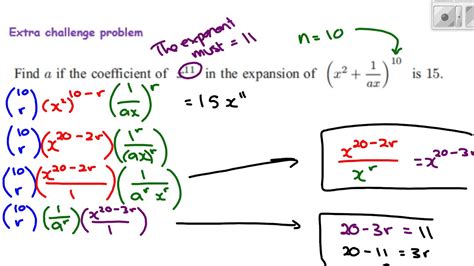Finding One Term In The Binomial Expansion Part 3 Youtube