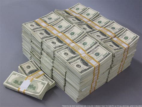 Prop Money Used Look Series 2000s One Million Dollars Blank Filler ...