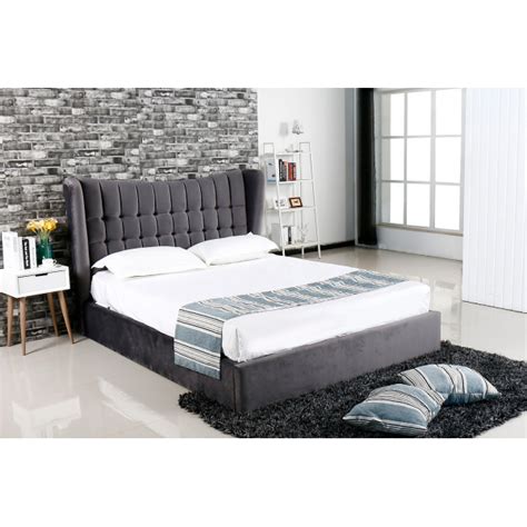 The handcrafted base is built to the highest standard and the bed benefits from anti slip material on top of the base to keep the mattress in place, ensuring a perfect night sleep. Emperor Grey Suede Bed | Ottoman Storage Bed | FADS