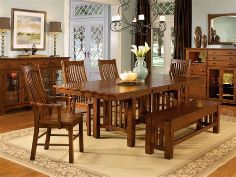 Shop our best selection of craftsman & mission style kitchen and dining room table sets to reflect your style and inspire your home. Laurelhurst Solid Oak Mission table with 4 side chairs and ...