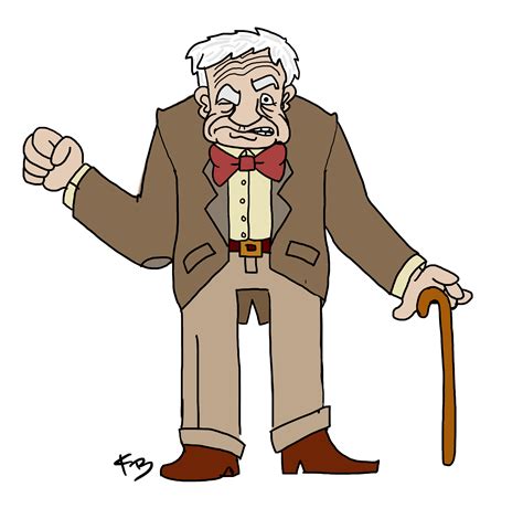 Angry Old Man Clipart