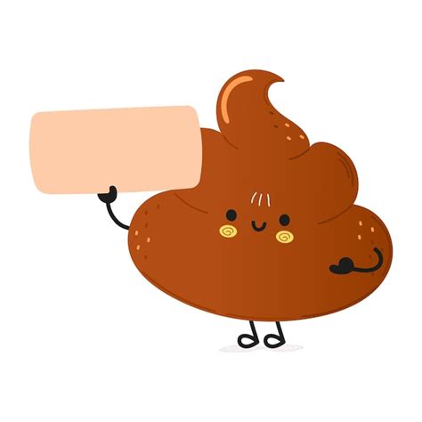 Premium Vector Cute Funny Poop Poster Character