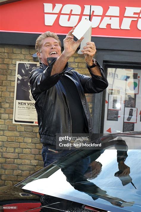 David Hasselhoff And Kitt Attend A Photocall To Launch 1984g Street