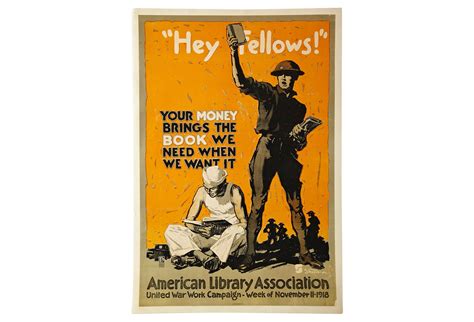 Original Wwi Poster For The American Library Association With Great