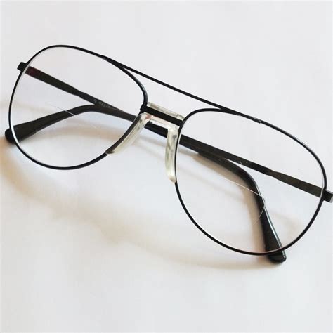 aviator large bifocal reading glasses men s black metal frame 3 00 lens power ebay