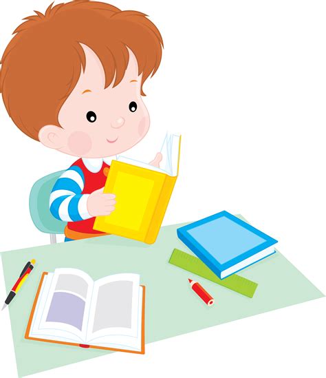 Cartoon Child Vector Cartoon Boy Learning Png Download 20832083 Images