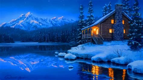 Winter Cabin Art Id 64889