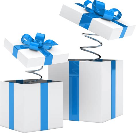 White T Boxes Collection Blue Ribbon Png Unlimited Download Free