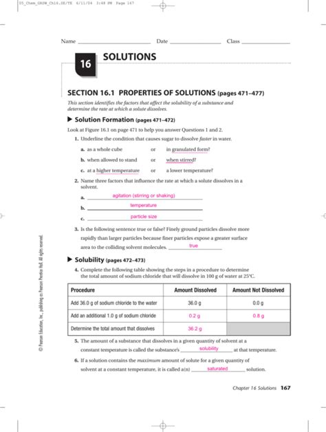 Section 16 3 colligative properties of solutions worksheet answers — db