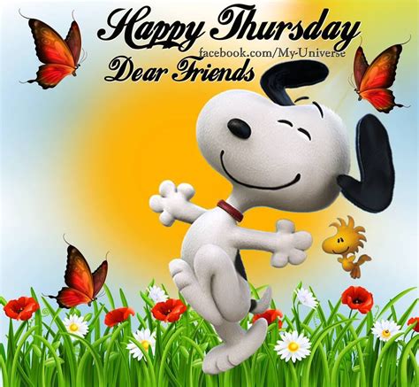 Happy Thursday Dear Friends Snoopy Quote Pictures Photos And Images